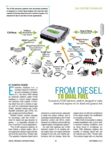 Diesel Progress International parla dei vantaggi del dual fuel di Ecomotive
