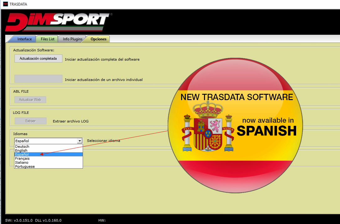 New Trasdata software anche in spagnolo