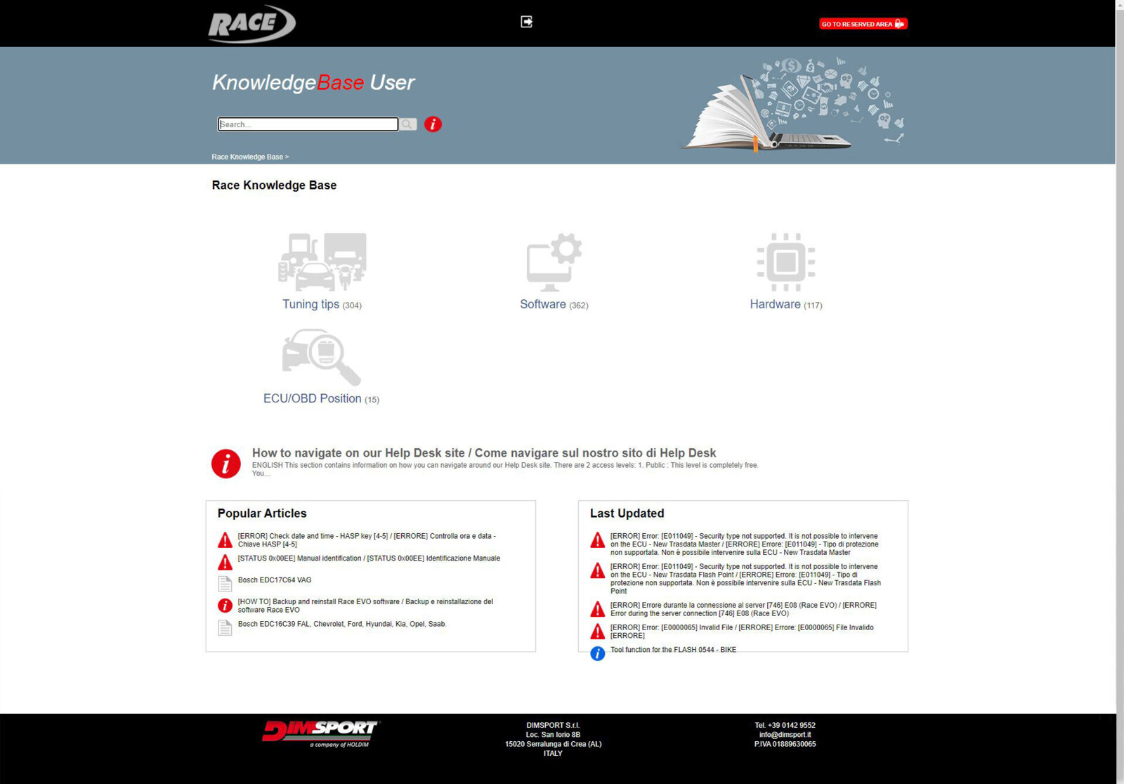 Le pillole di Dimsport a portata di click sulla Knowledge Base