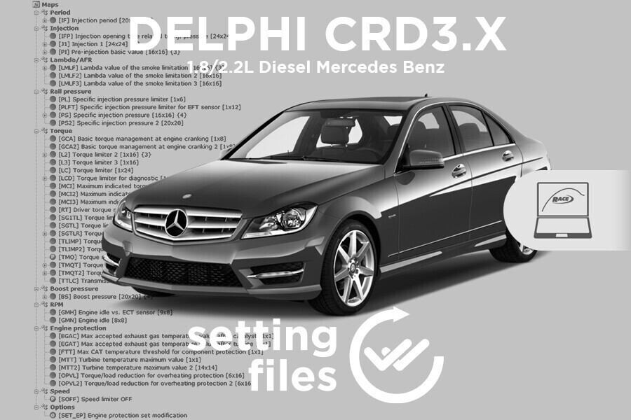 Settaggi di seconda generazione per centralina DELPHI CRD3.X (diesel 1.8/2.2L)