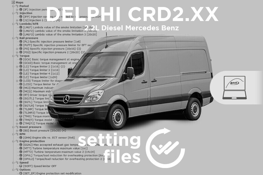 Settaggi di seconda generazione per centralina DELPHI CRD2.XX (diesel 2.2L)