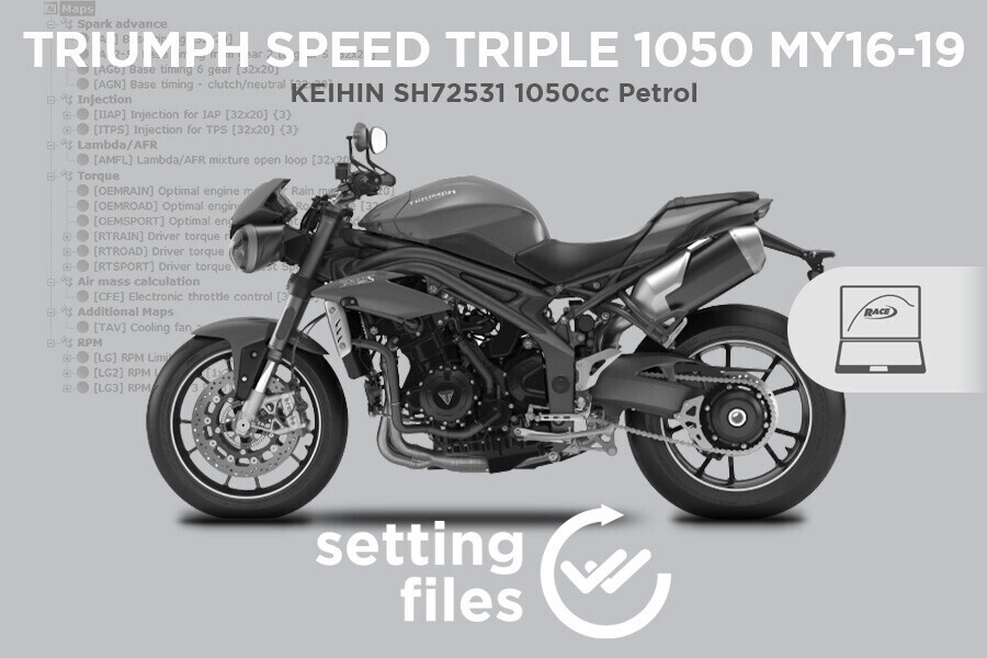Settaggi di seconda generazione per centraline KEIHIN installate sul marchio TRIUMPH