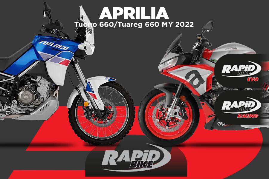 Aprilia al quadrato: ecco le nuove Tuono e Tuareg 660 con Rapid Bike