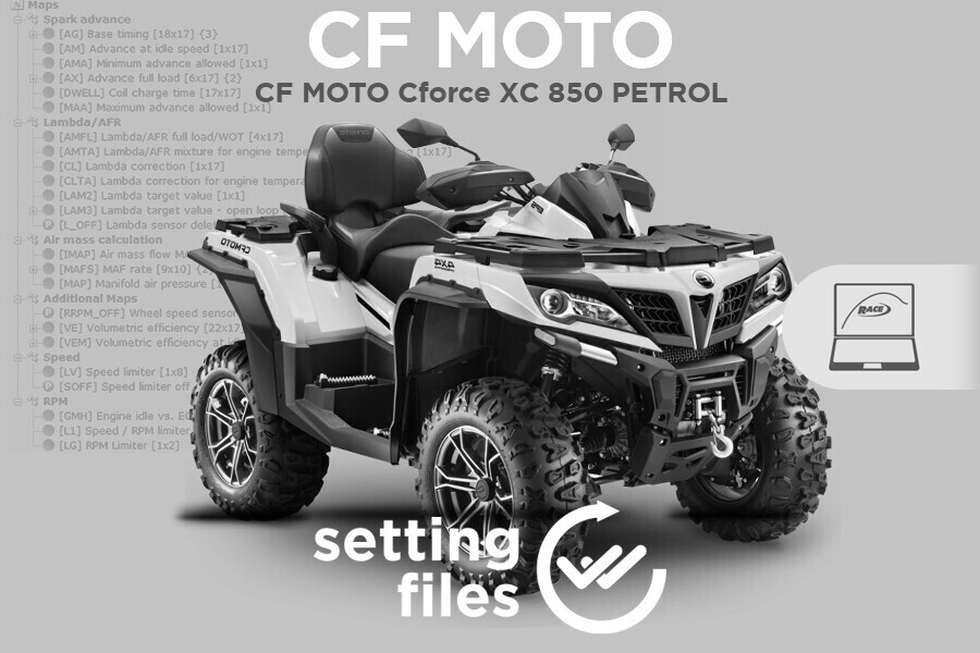 Settaggi di seconda generazione per centraline DELPHI MT05/MT05.2 installate su CF MOTO Cforce XC 850