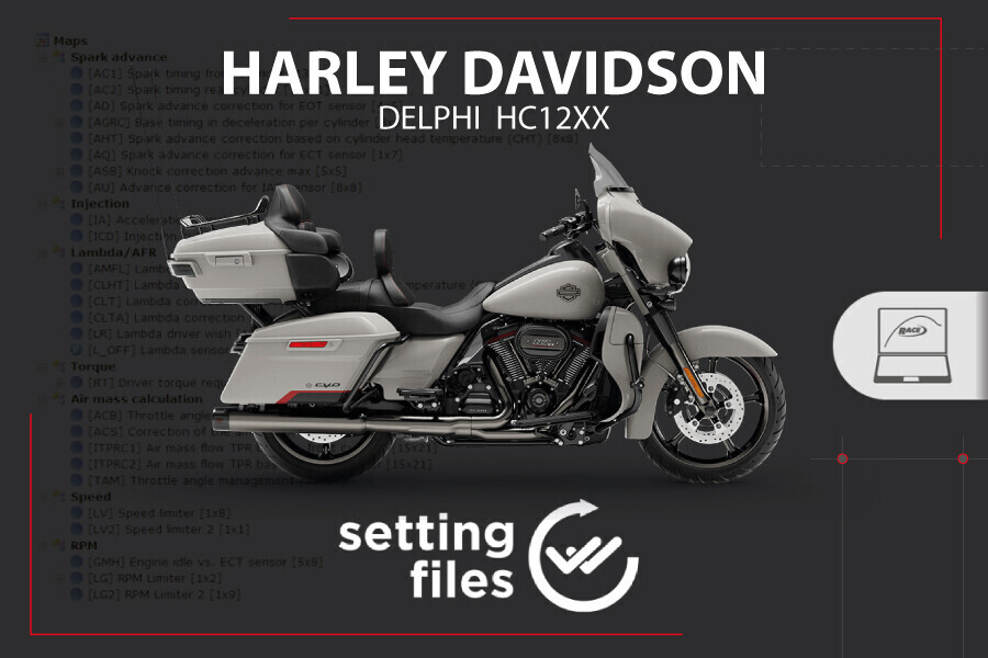 Settaggi di seconda generazione per centraline DELPHI HC12xx installate su Harley Davidson